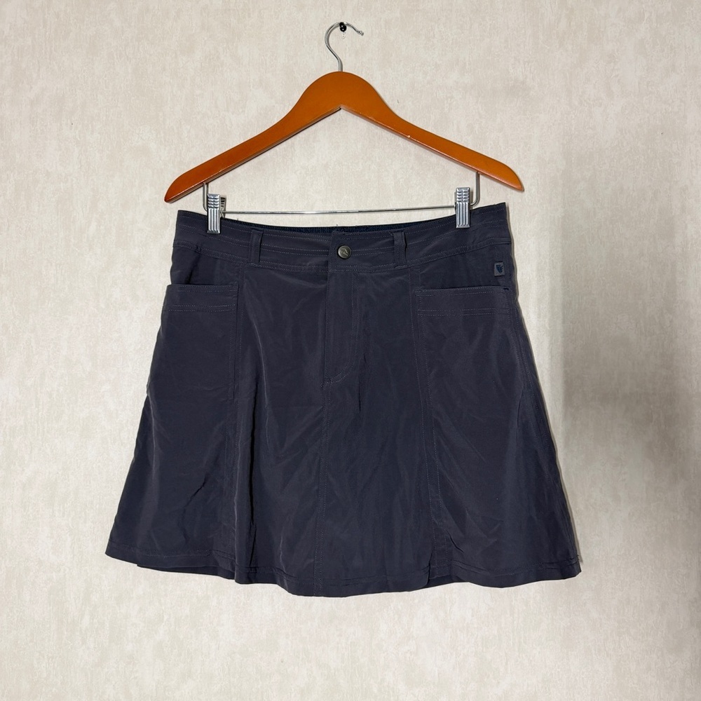 L.L. Bean Women’s Comfort Trail Skort Skirt Mid Rise Outdoor in Gray 10